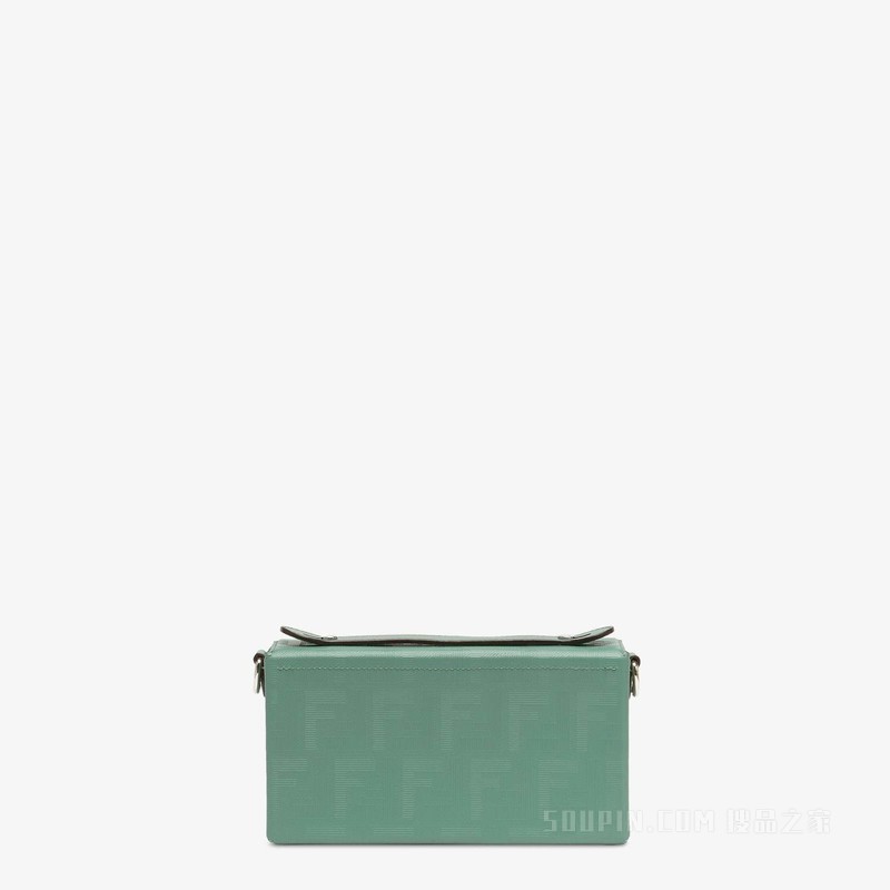 FENDI Shadow Baguette Soft Trunk手袋 托斯卡纳绿皮革手袋