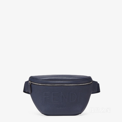 FENDI Roma腰包 深蓝色皮革腰包