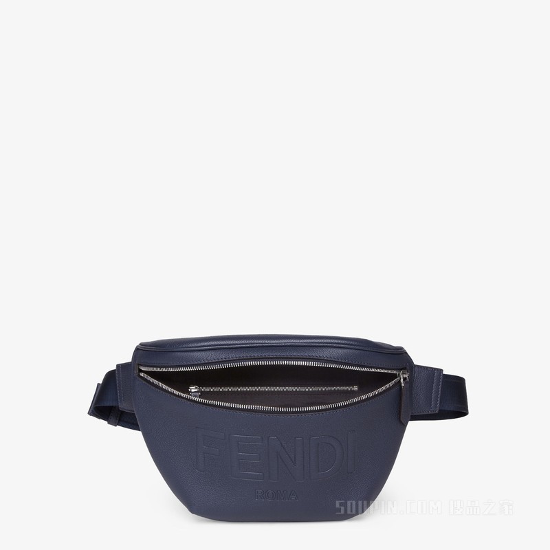 FENDI Roma腰包 深蓝色皮革腰包
