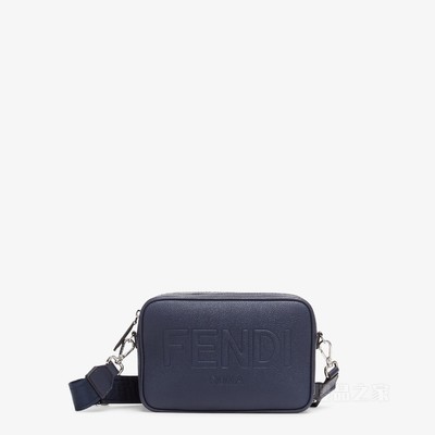 FENDI Roma相机包 深蓝色皮革手袋
