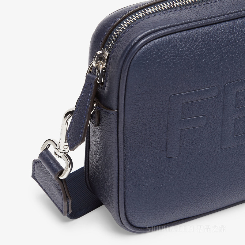 FENDI Roma相机包 深蓝色皮革手袋