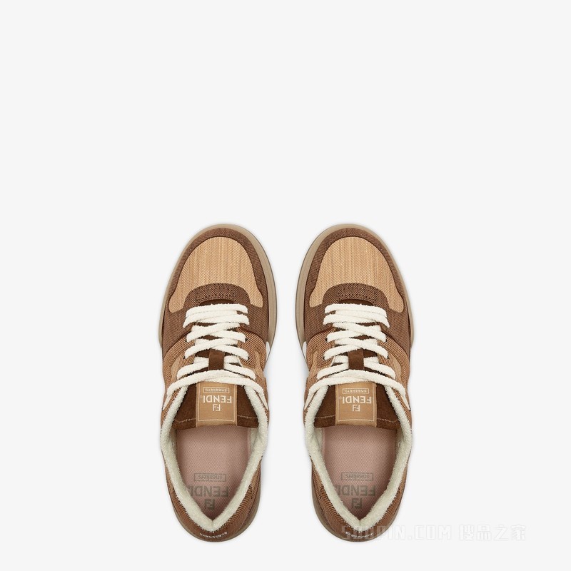 FENDI Match运动鞋 棕色木质低帮鞋