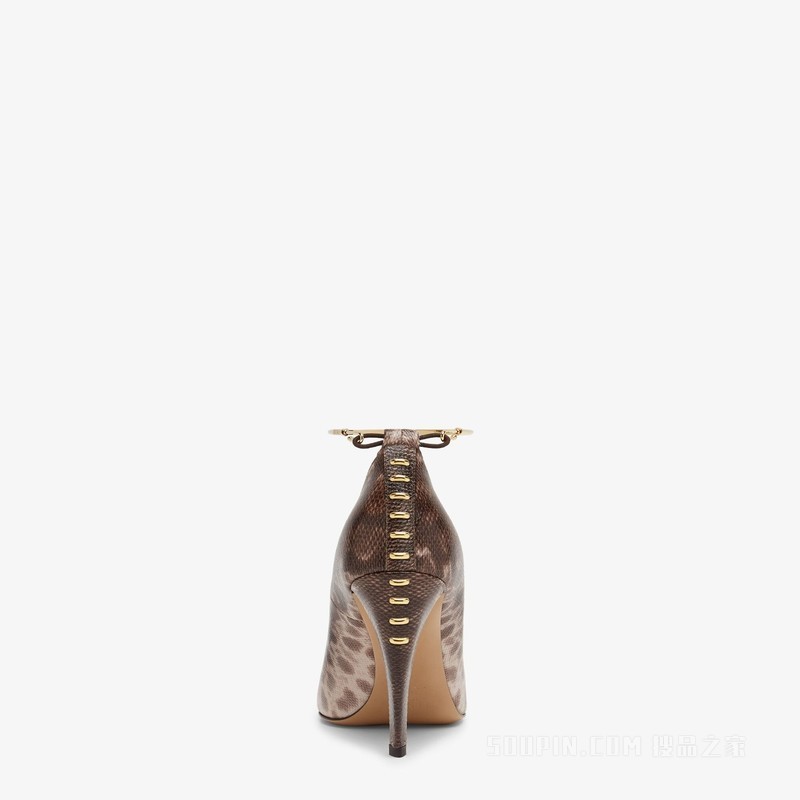 FENDI Filo 米色水蛇皮高跟鞋
