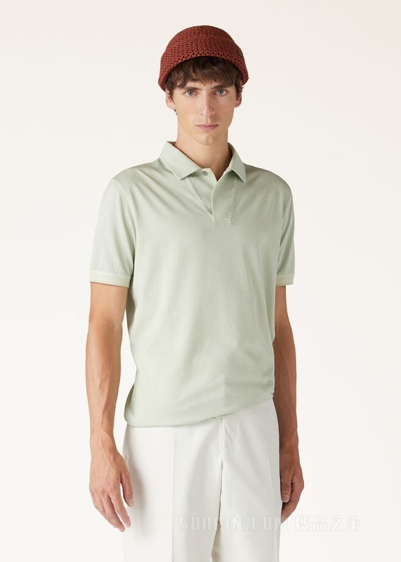 Open Mm Pique 男士Polo 衫 棉 , 桑蚕丝