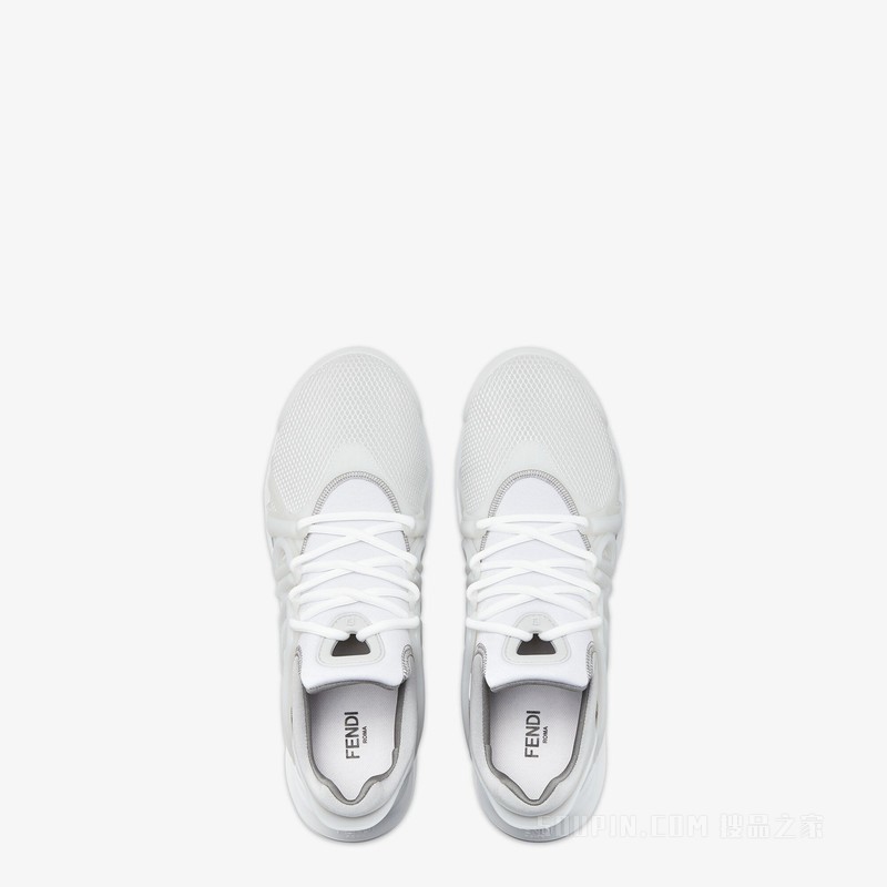 FENDI Tag运动鞋 白色高科技网面跑步运动鞋