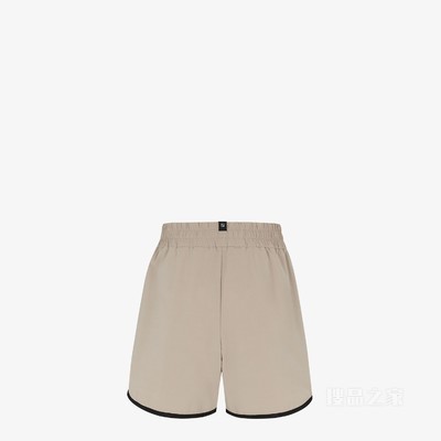 短裤 米色高科技布料短裤