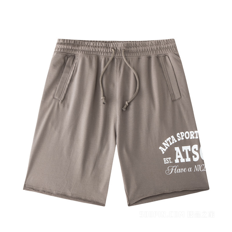 安踏运动复古男子针织五分裤