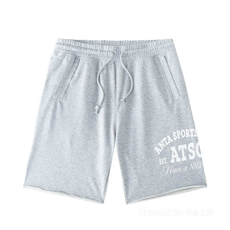 安踏运动复古男子针织五分裤