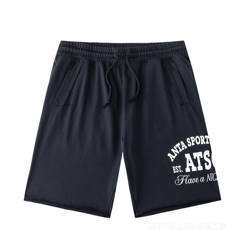 安踏运动复古男子针织五分裤