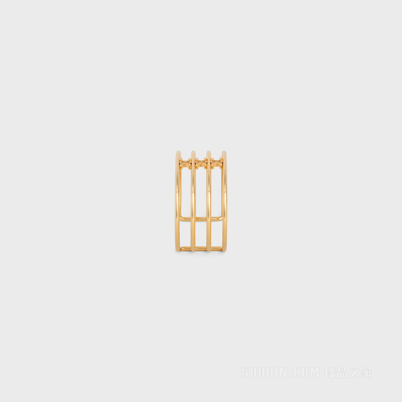 TRIOMPHE CAGE金色饰面黄铜手镯 金色-35OR
