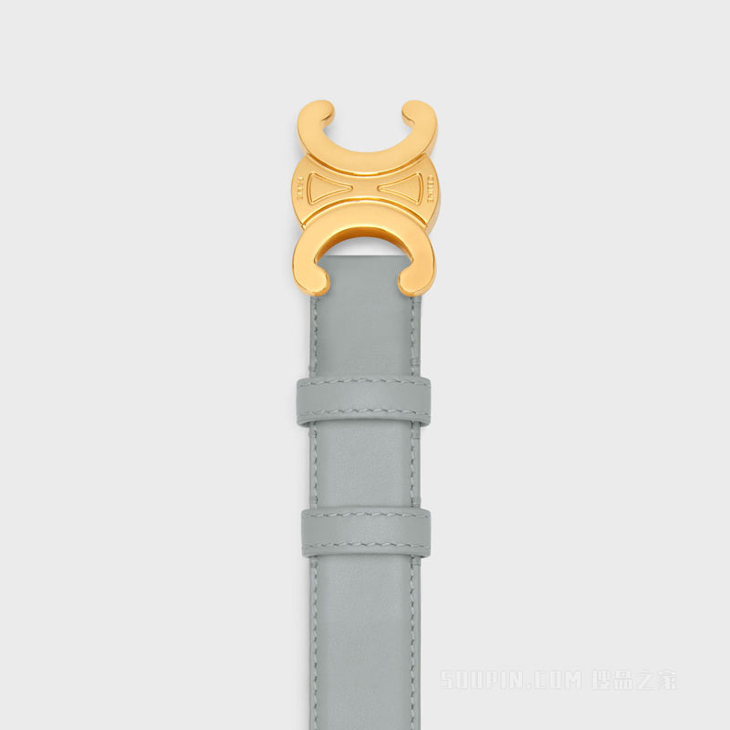 TRIOMPHE中号TAURILLON皮革腰带 云雾灰-10CG