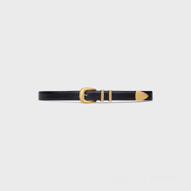 WESTERN中号TAURILLON皮革腰带 白色-01BC