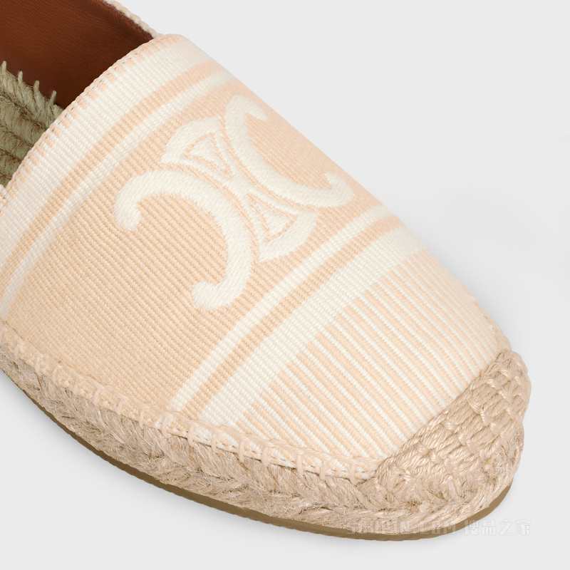 LES ESPADRILLES TRIOMPHE提花人造革渔夫鞋 铁锈红-18RS