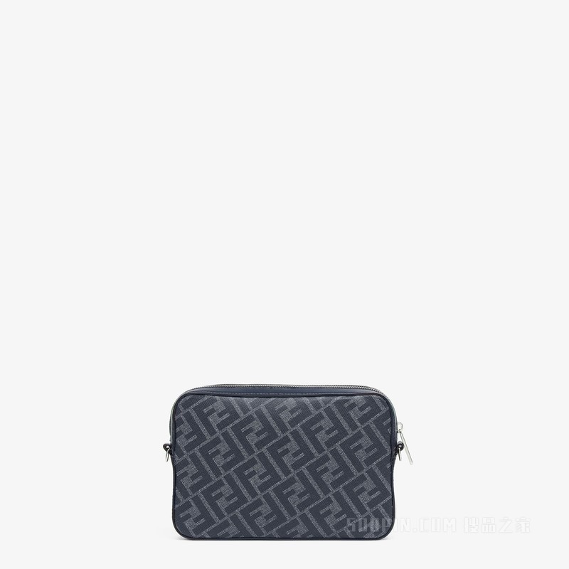 FENDI Diagonal相机包 蓝色FF帆布手袋