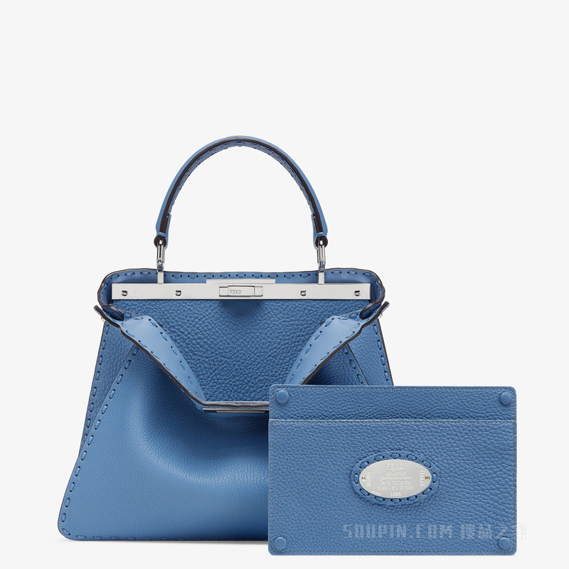 Peekaboo ISeeU中号手袋 浅蓝色Selleria手袋