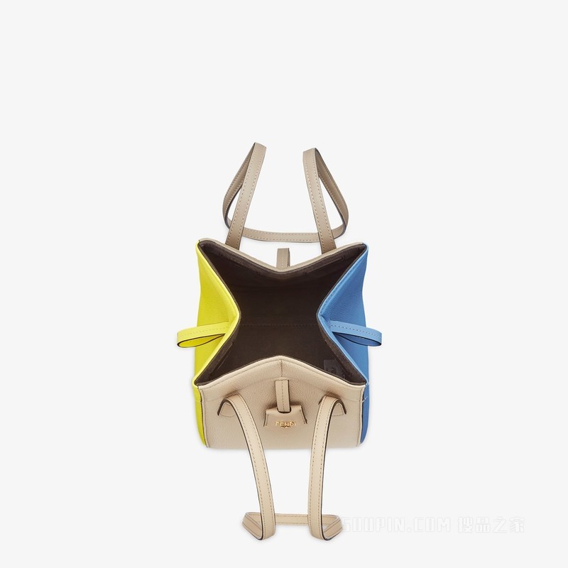 FENDI Origami Mini 百变拼色皮革迷你手袋