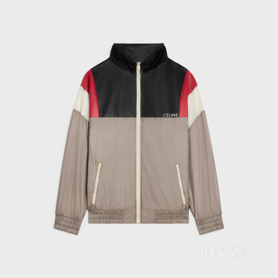 轻质锦纶夹克 米白色/黑色/红色-01AG