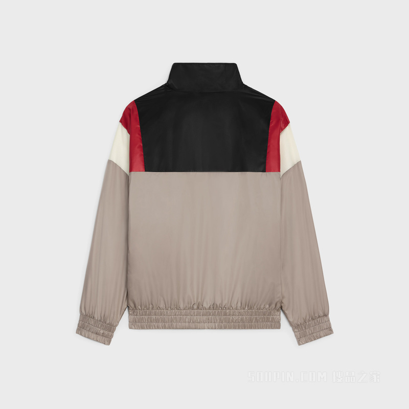 轻质锦纶夹克 米白色/黑色/红色-01AG
