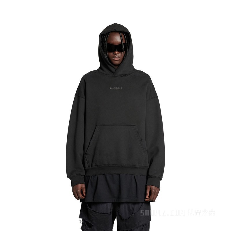 BALENCIAGA BACK HOODIE中号版型连帽卫衣