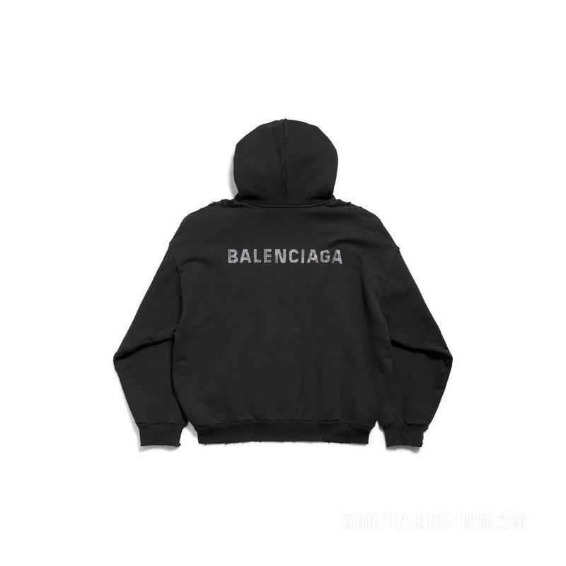 BALENCIAGA BACK HOODIE中号版型连帽卫衣