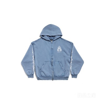 BURNING UNITY HOODIE中号版型拉链连帽卫衣