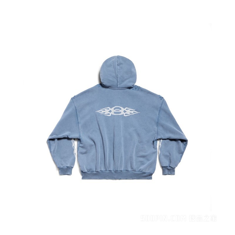 BURNING UNITY HOODIE中号版型拉链连帽卫衣