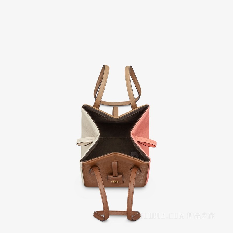 FENDI Origami Mini 百变拼色皮革迷你手袋