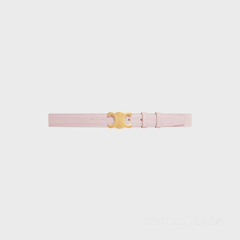 TRIOMPHE中号蜥蜴皮革腰带 亚马逊绿-31AN