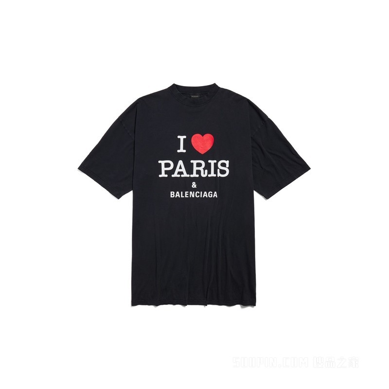 I LOVE PARIS & BALENCIAGA T恤连衣裙