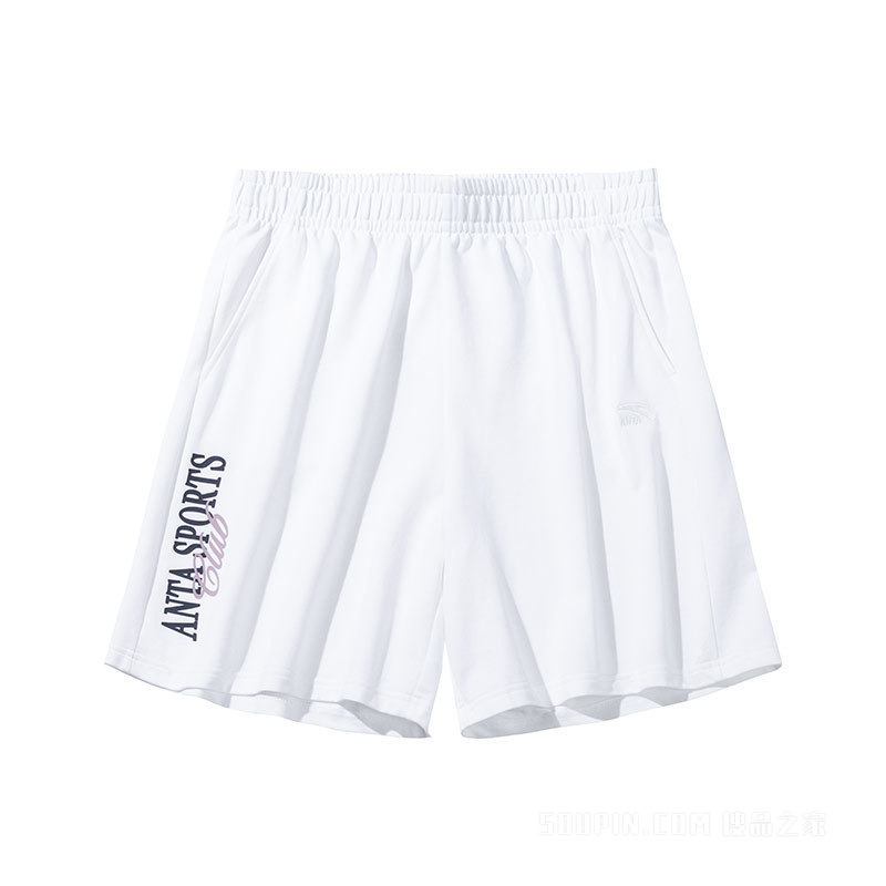 安踏运动复古女子针织五分裤