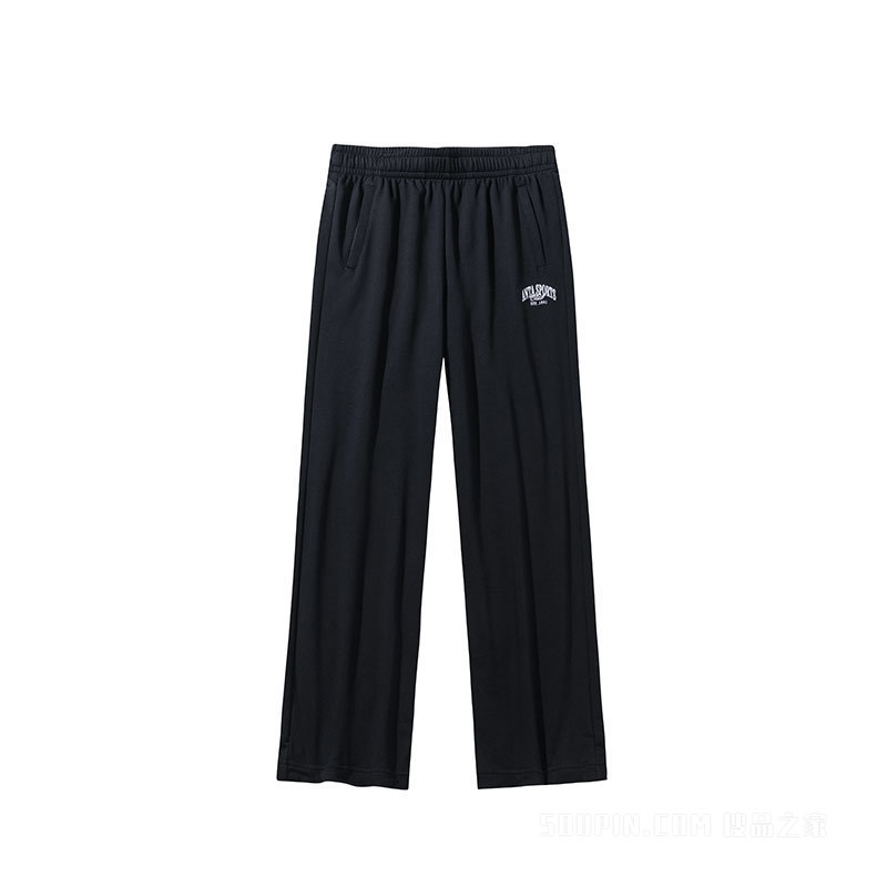 安踏运动复古女子针织运动长裤