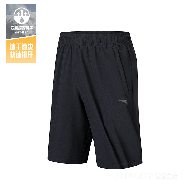 安踏综训吸湿速干男子梭织五分裤