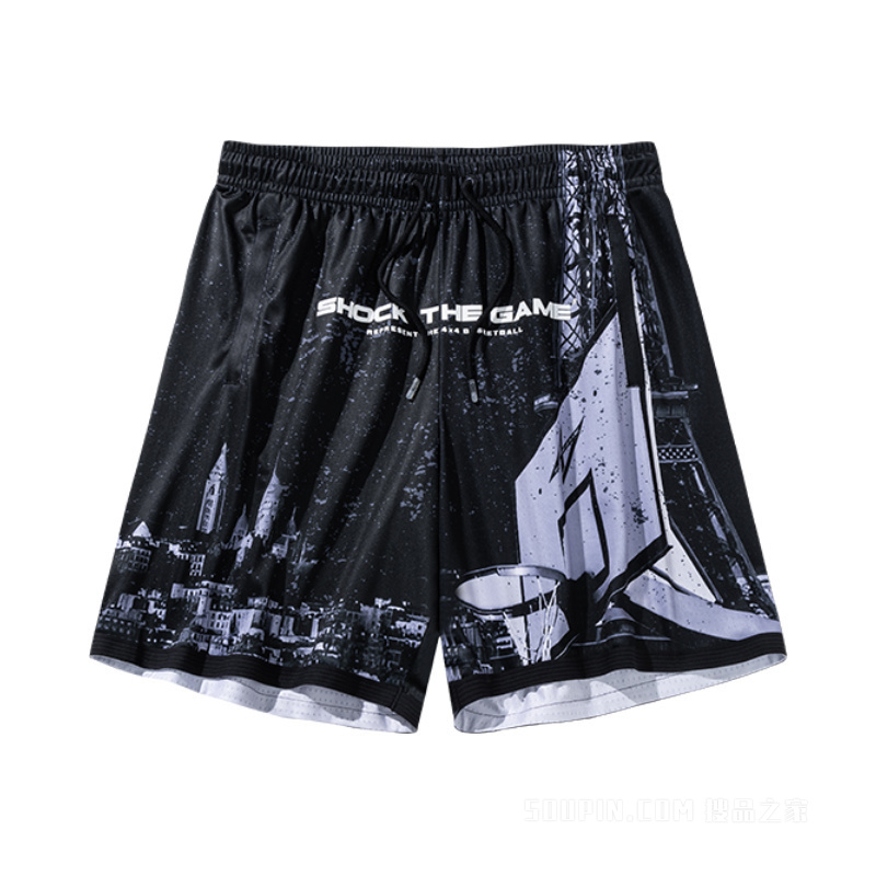 安踏篮球系列男子冰肤针织比赛短裤