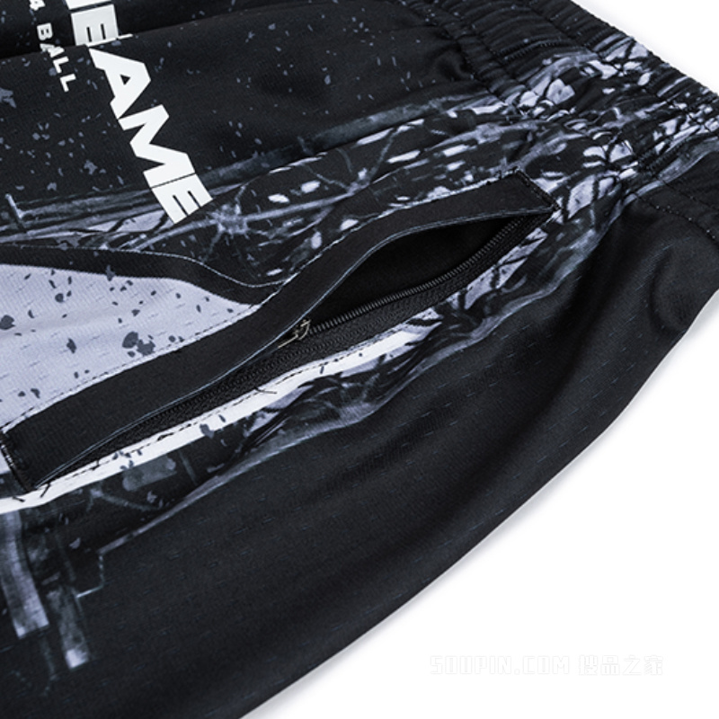 安踏篮球系列男子冰肤针织比赛短裤