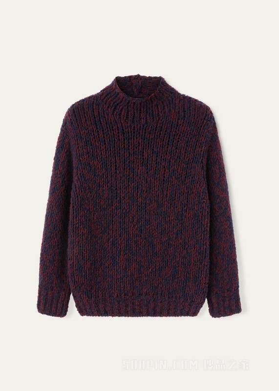 Barba Ferrero男士高领上衣 桑蚕丝, 羊绒