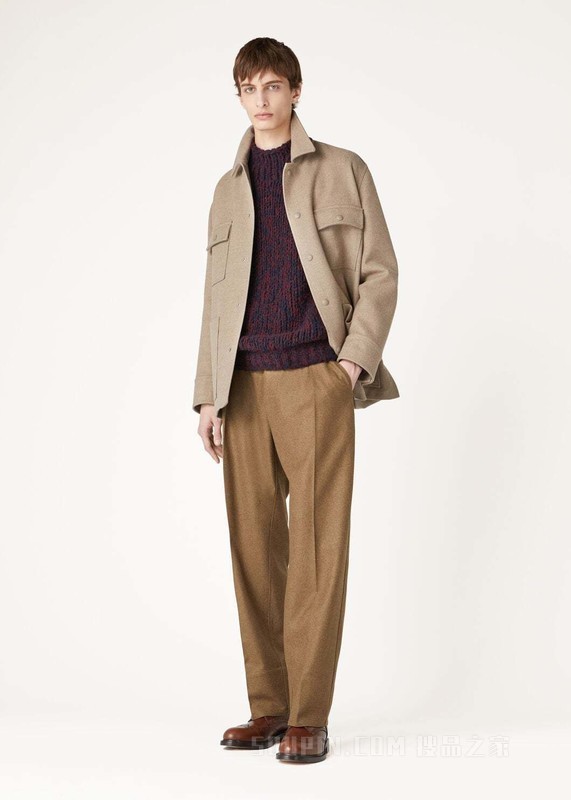 Barba Ferrero男士高领上衣 桑蚕丝, 羊绒