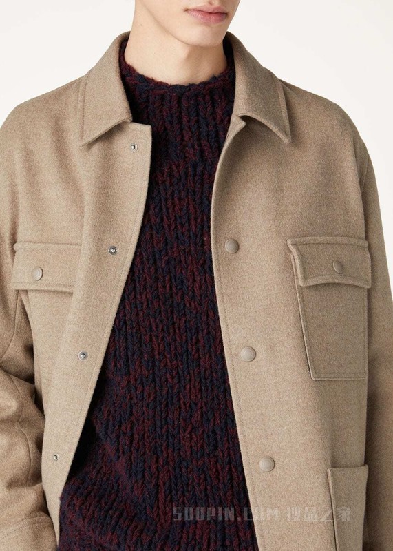 Barba Ferrero男士高领上衣 桑蚕丝, 羊绒