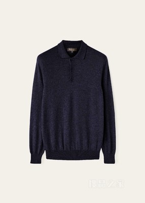 Camino 男士Polo衫 桑蚕丝, 羊绒