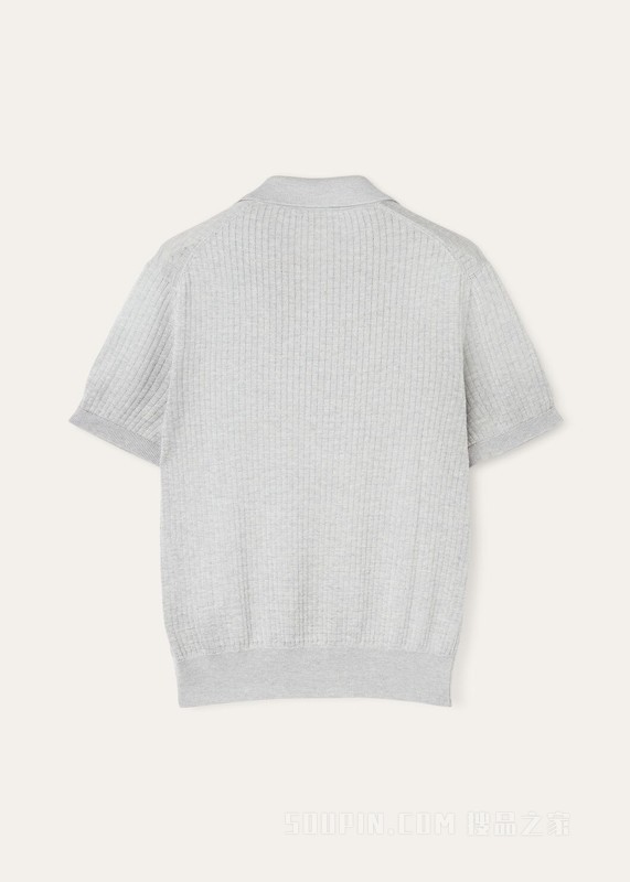 LP 男士Polo衫 棉 , 桑蚕丝