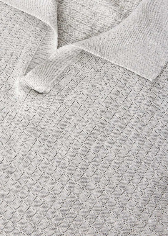 LP 男士Polo衫 棉 , 桑蚕丝
