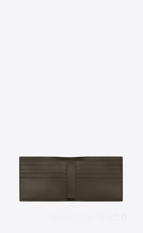 SAINT LAURENT PARIS光滑皮革横款钱包