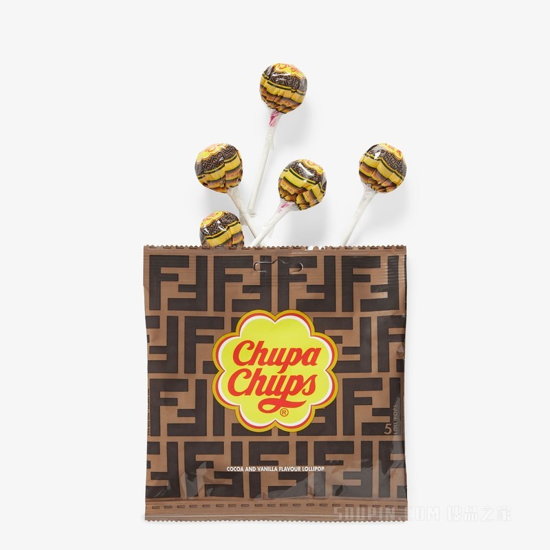 棒棒糖支架项链 FENDI x Chupa Chups®深蓝色皮革项链