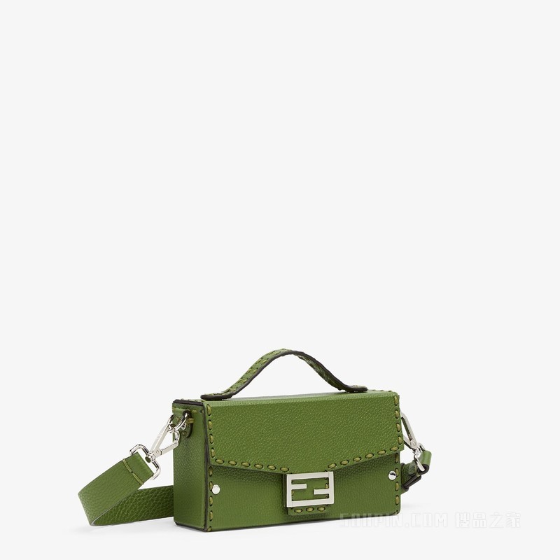 Selleria Soft Trunk Baguette手袋 绿色皮革Selleria手袋