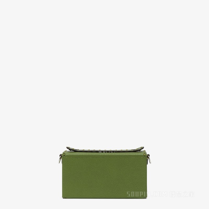 Selleria Soft Trunk Baguette手袋 绿色皮革Selleria手袋