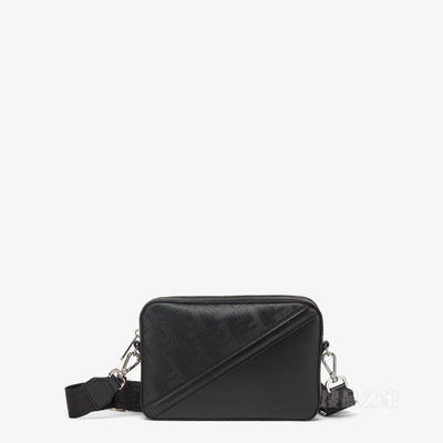 FENDI Diagonal相机包 黑色皮革手袋
