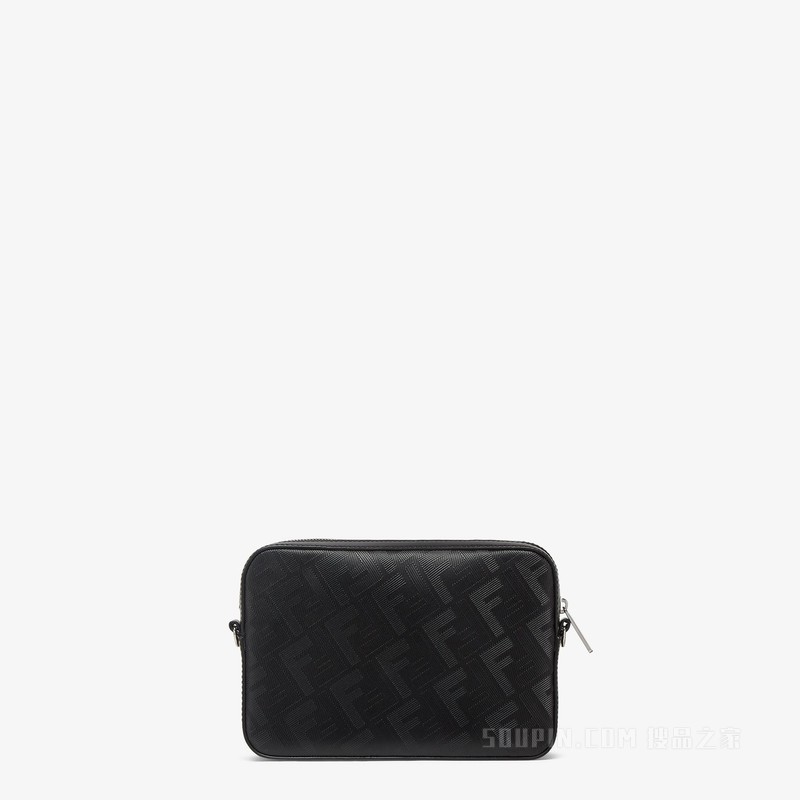 FENDI Diagonal相机包 黑色皮革手袋