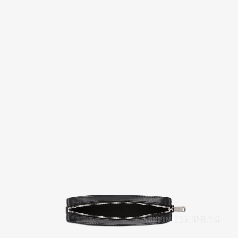 FENDI Diagonal相机包 黑色皮革手袋