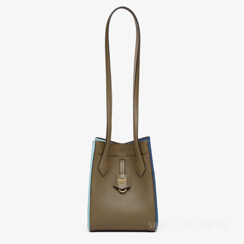 FENDI Origami Mini 拼色皮革百变迷你手袋