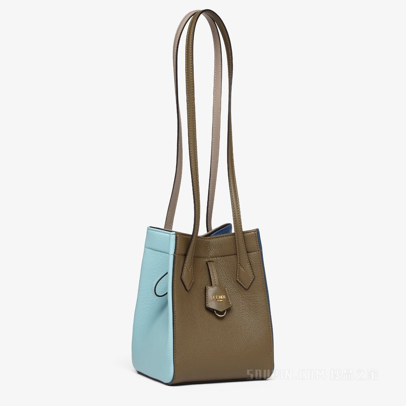 FENDI Origami Mini 拼色皮革百变迷你手袋