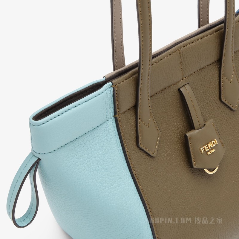 FENDI Origami Mini 拼色皮革百变迷你手袋